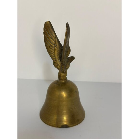 VTG Solid Brass Bell with Eagle Handle Made in India Collectible Home Decor - Picture 3 of 6